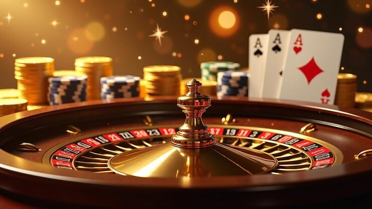 Live casino tables and slot game selection on dollar4d
